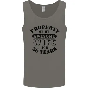 20th Wedding Anniversary 20 Year Funny Wife Mens Vest Tank Top