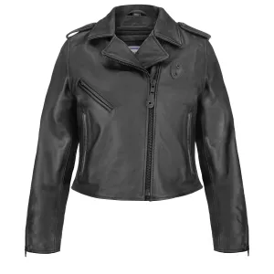 Alice Women's Black Cowhide Motorcycle Jacket