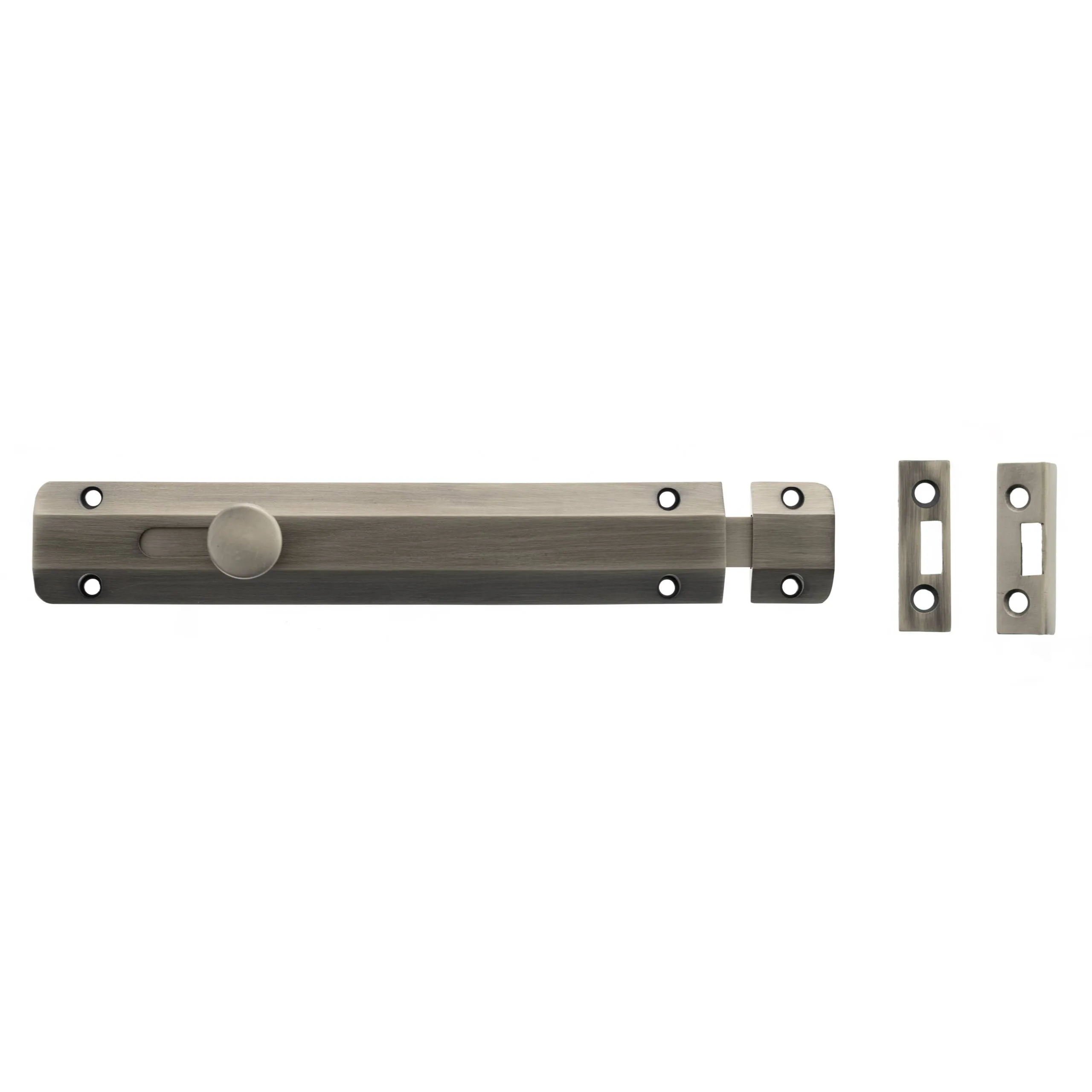 Atlantic Solid Brass Surface Door Bolt 8" - Matt Gun Metal