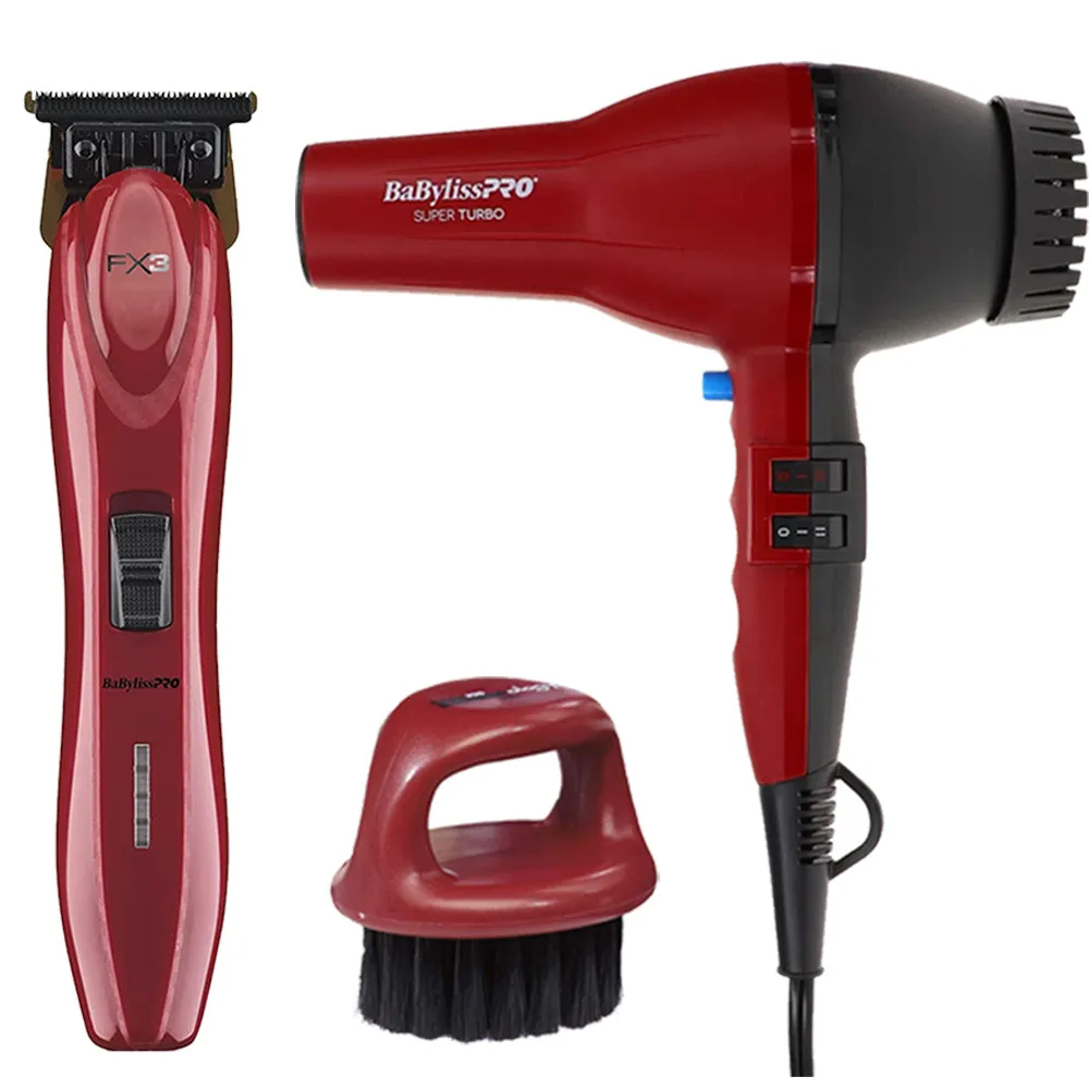 BaBylissPRO 2000 Watt AC Motor Hair Dryer   FXX3T Cordless Trimmer and Neck Brush