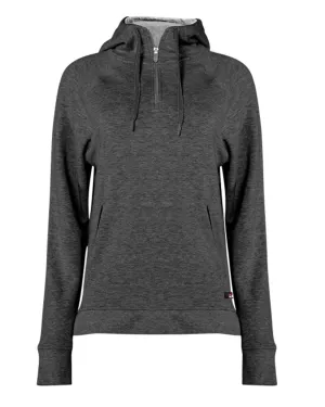 Badger FitFlex Women's French Terry Hooded Quarter-Zip 1051