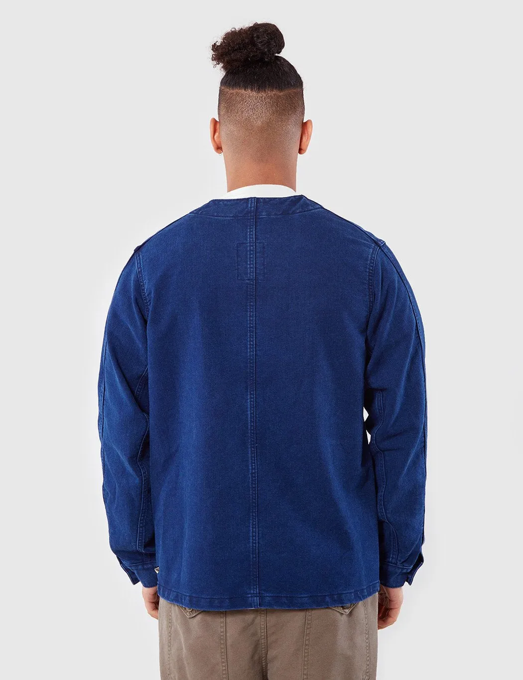 Bleu De Paname Veste De Comptoir US Collar Jacket -  Indigo Blue