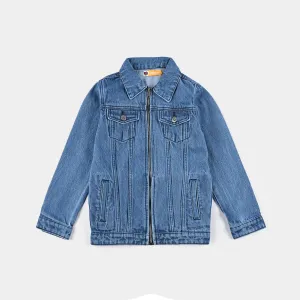 Boys Denim rigid Basic Jacket-Blue