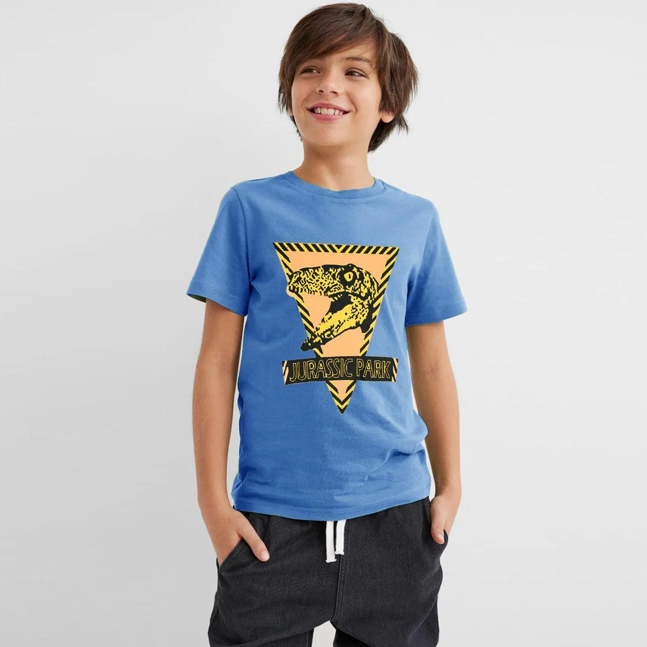 Boys Soft Cotton "Jurassic Park" Printed T-Shirt 9 MONTH - 10 YRS