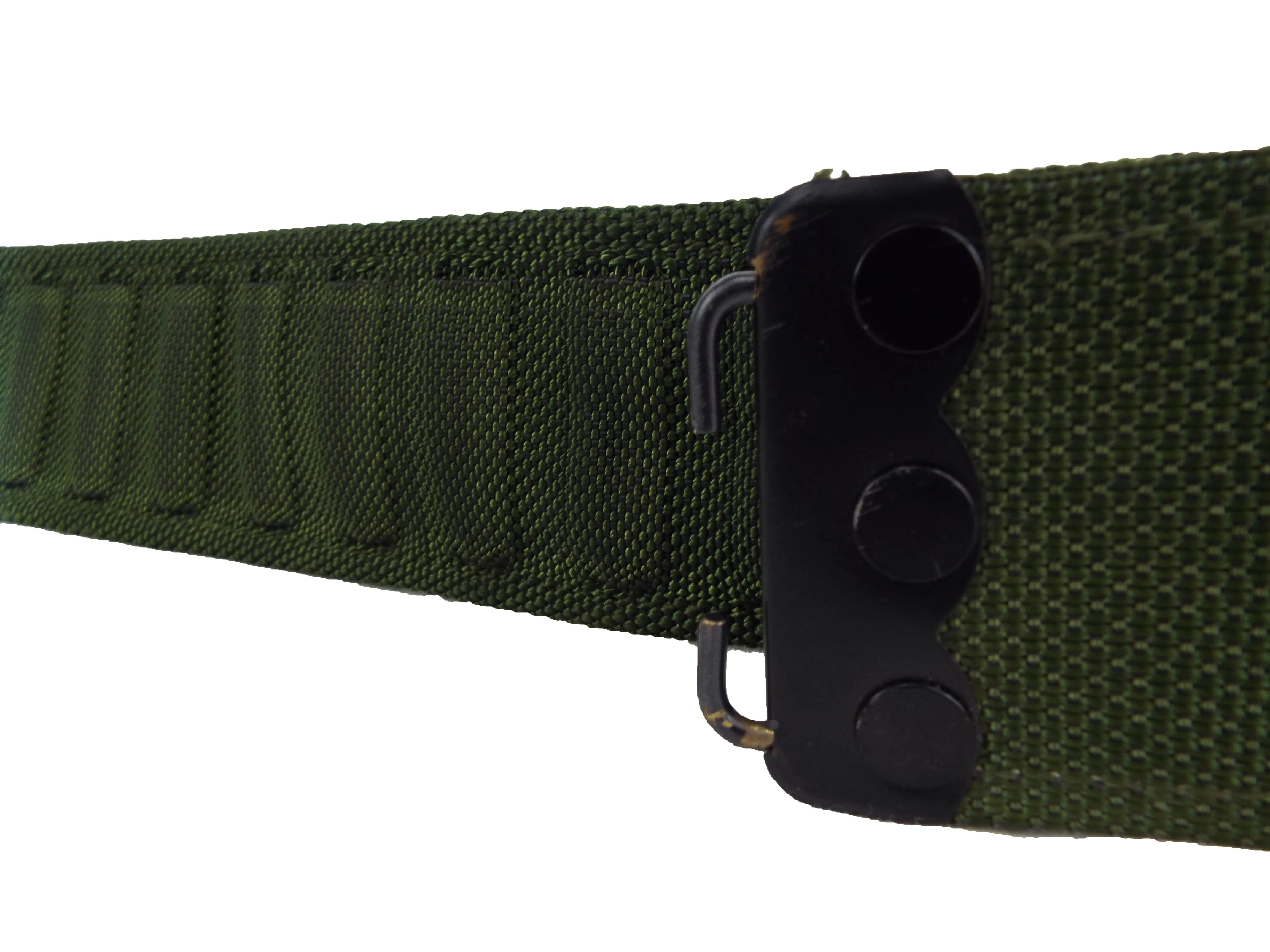 British Military - Plain Green Webbing Belt 2" - Plastic Snap-Lock Buckle - Grade 1