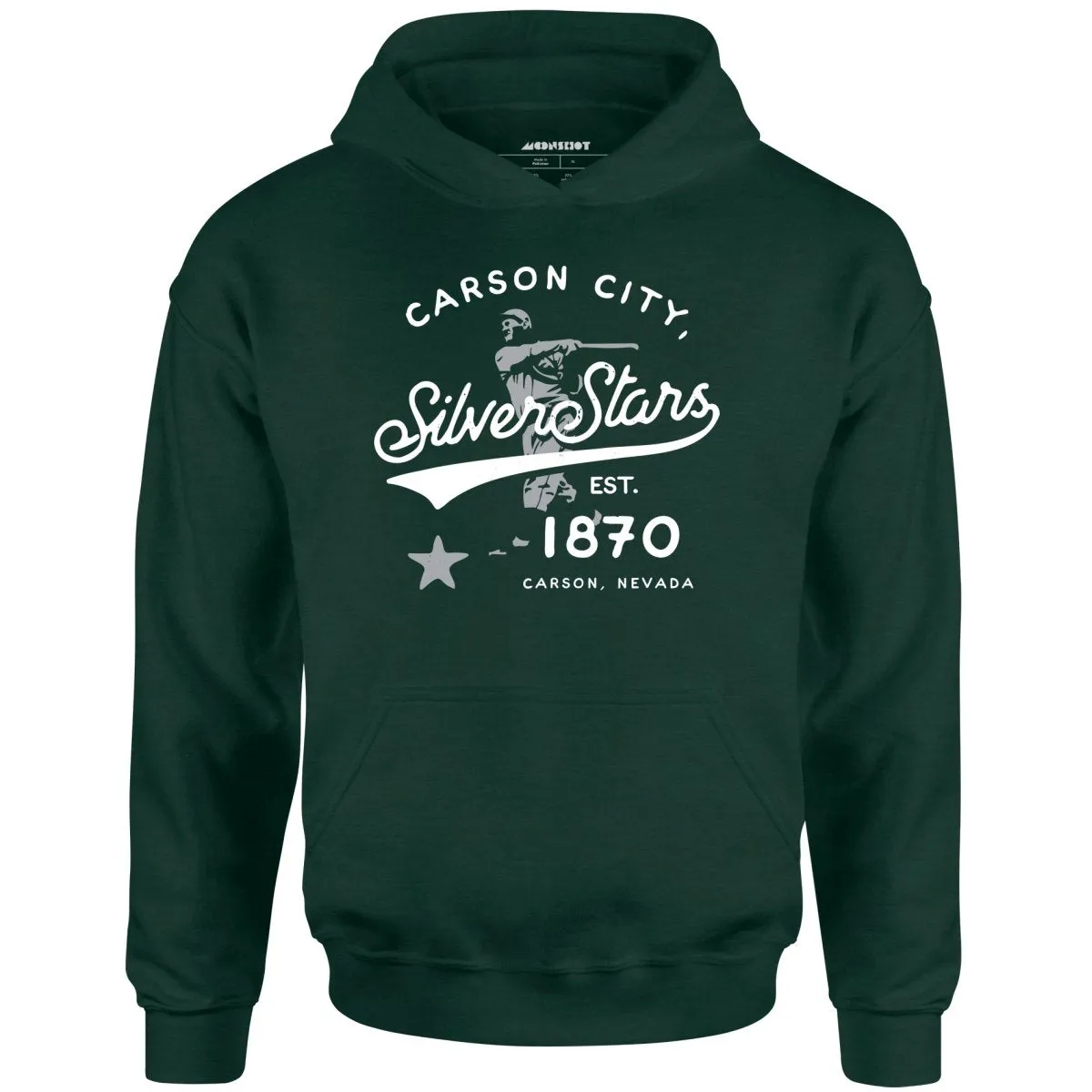 Carson City Silver Stars - Nevada - Vintage Defunct Baseball Teams - Unisex Hoodie