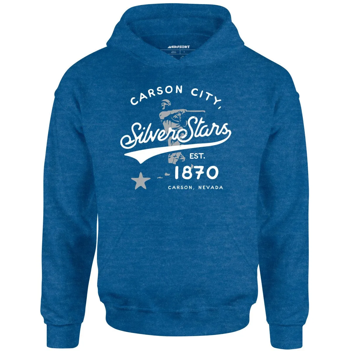 Carson City Silver Stars - Nevada - Vintage Defunct Baseball Teams - Unisex Hoodie