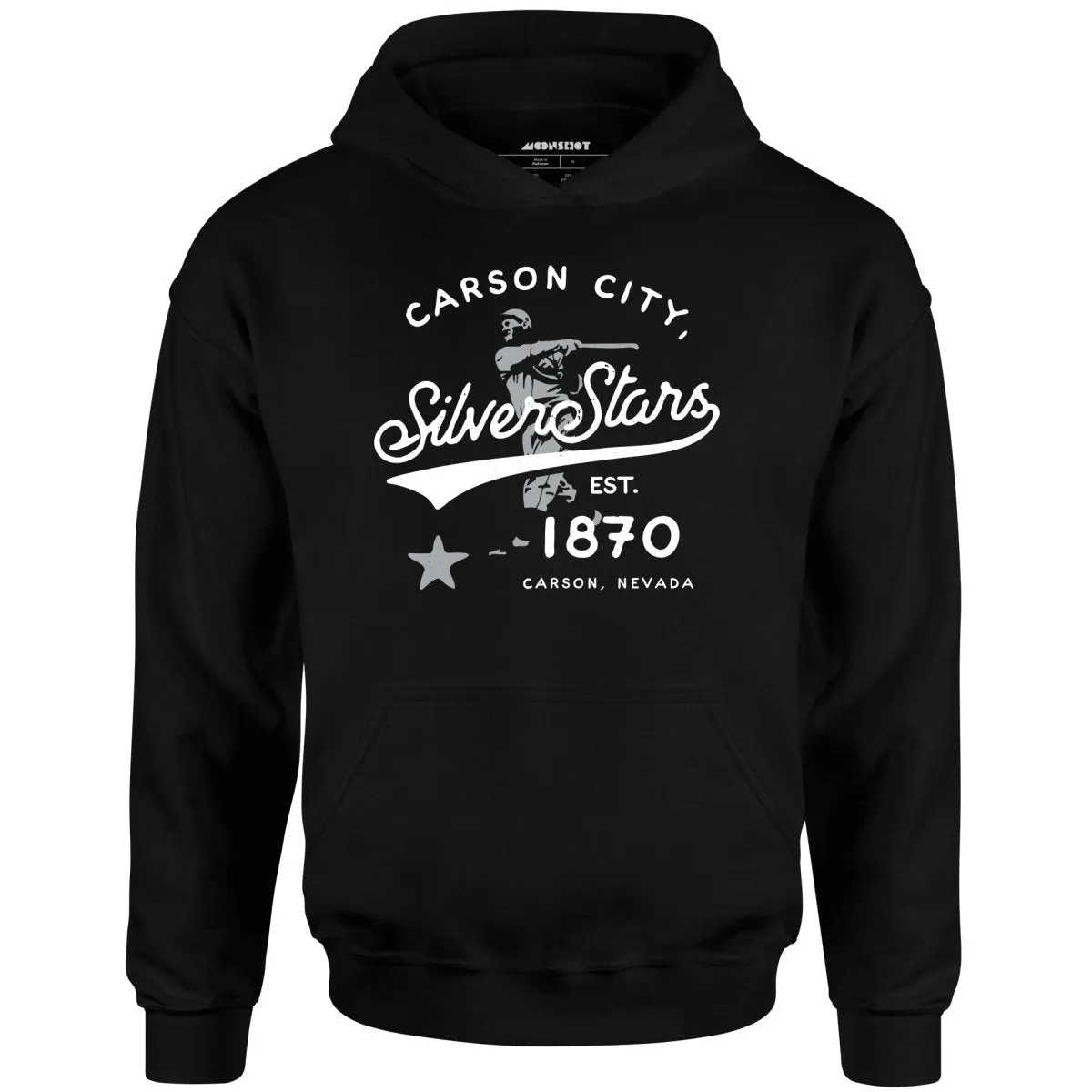 Carson City Silver Stars - Nevada - Vintage Defunct Baseball Teams - Unisex Hoodie