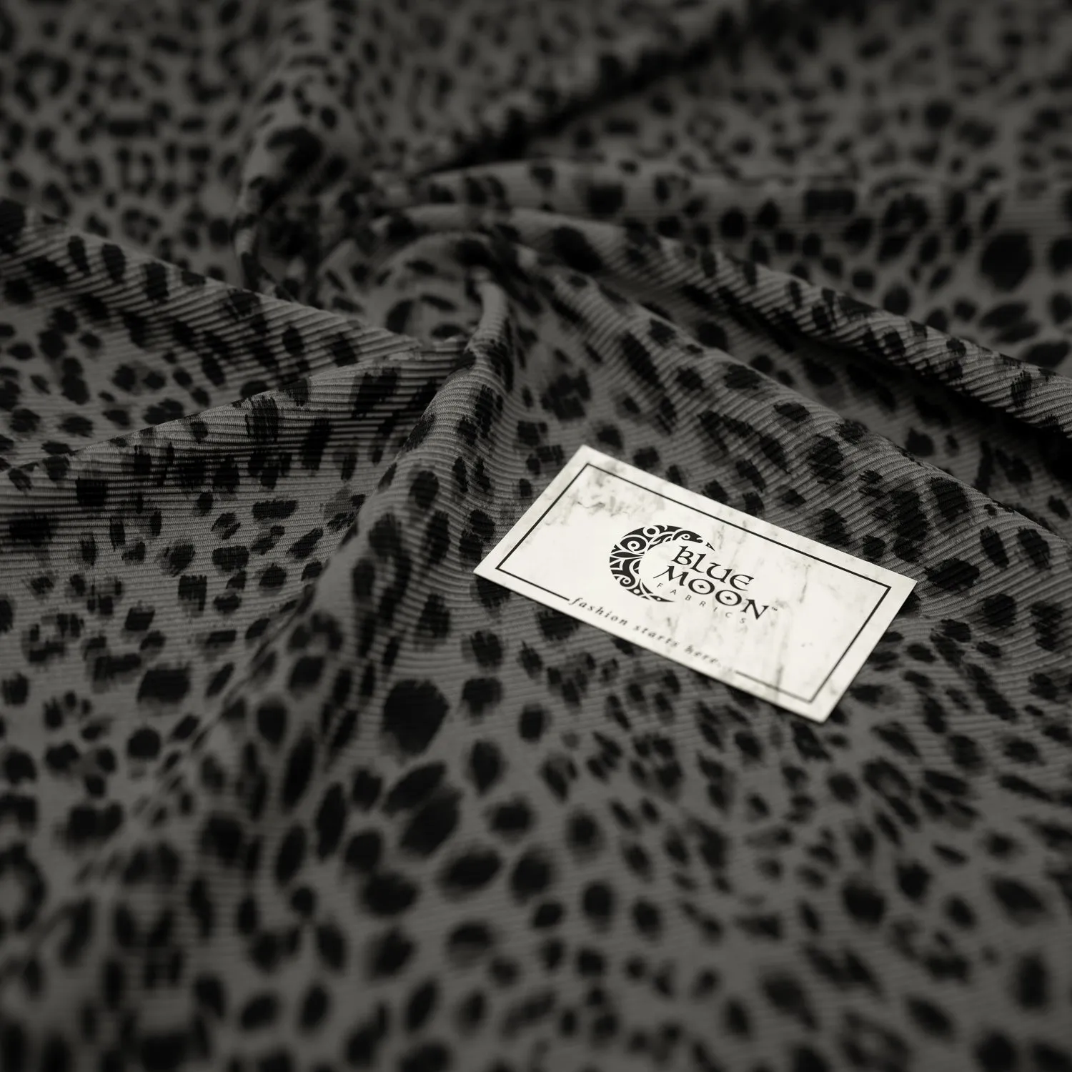 Cheetah Ribbed Fabric | Blue Moon Fabrics