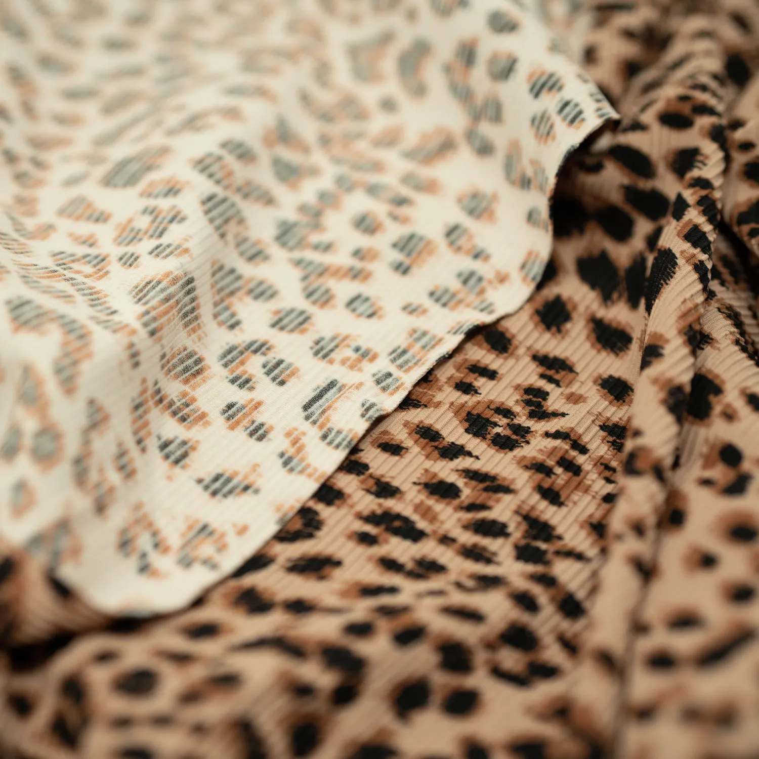 Cheetah Ribbed Fabric | Blue Moon Fabrics