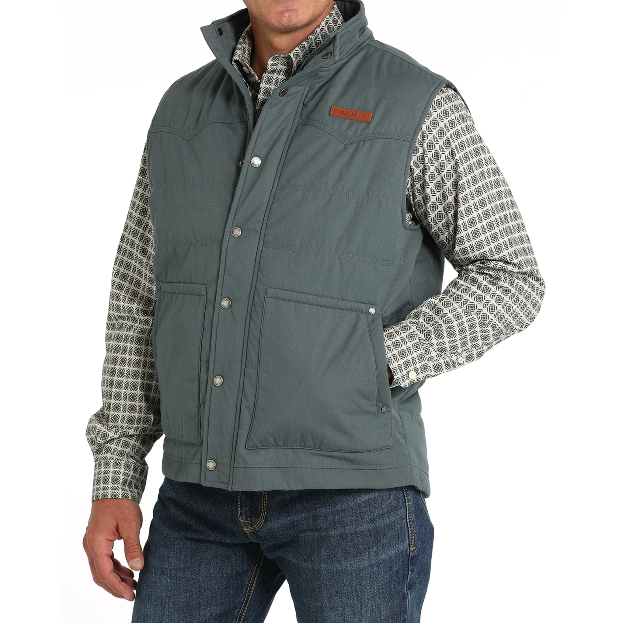 Cinch Men's Wax Coated Quilted Vest