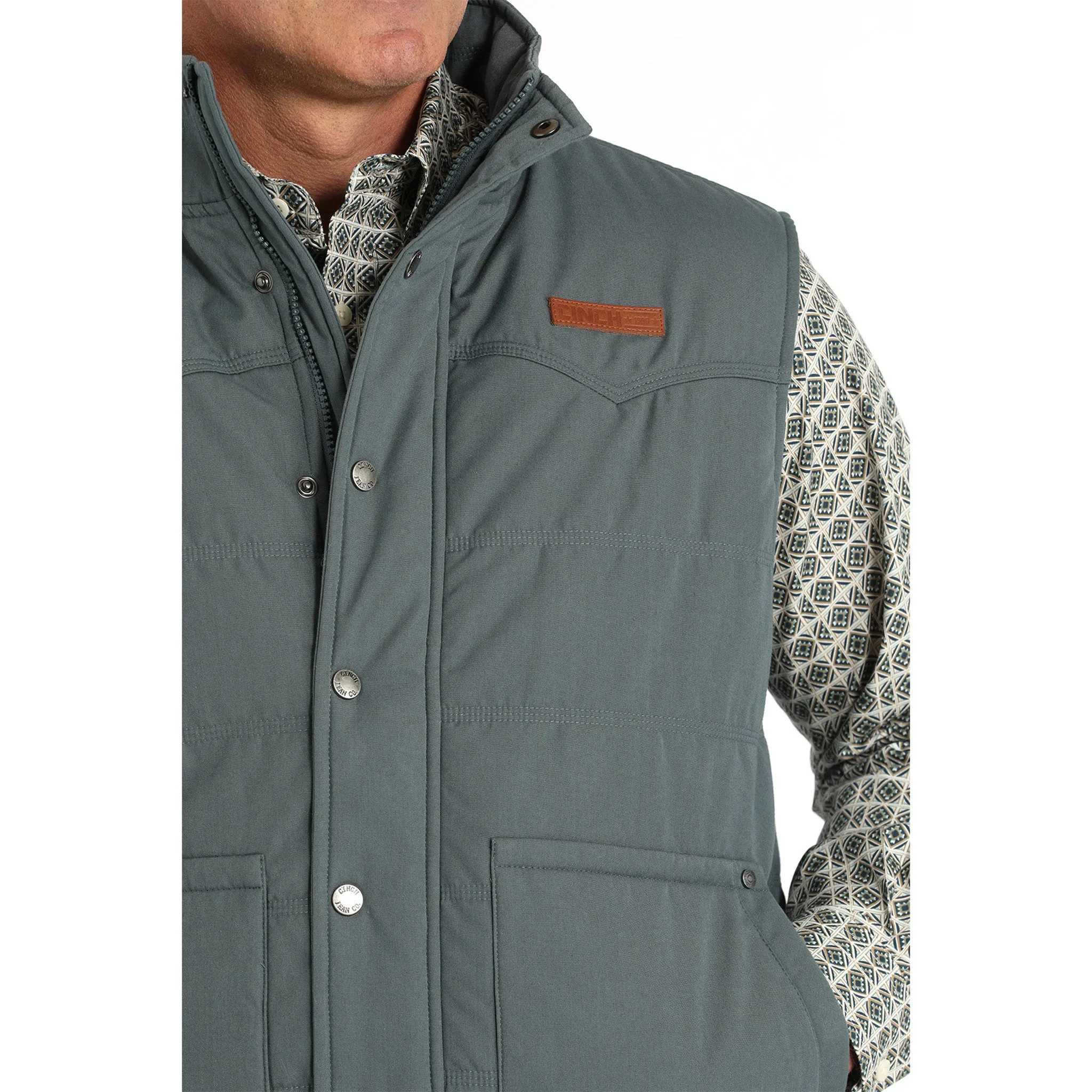 Cinch Men's Wax Coated Quilted Vest