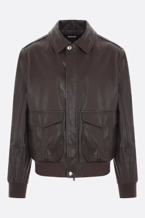 Classic Aviator Leather Jacket