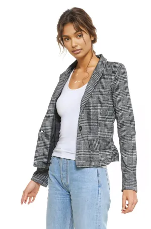 Classic Plaid Fitted Blazer