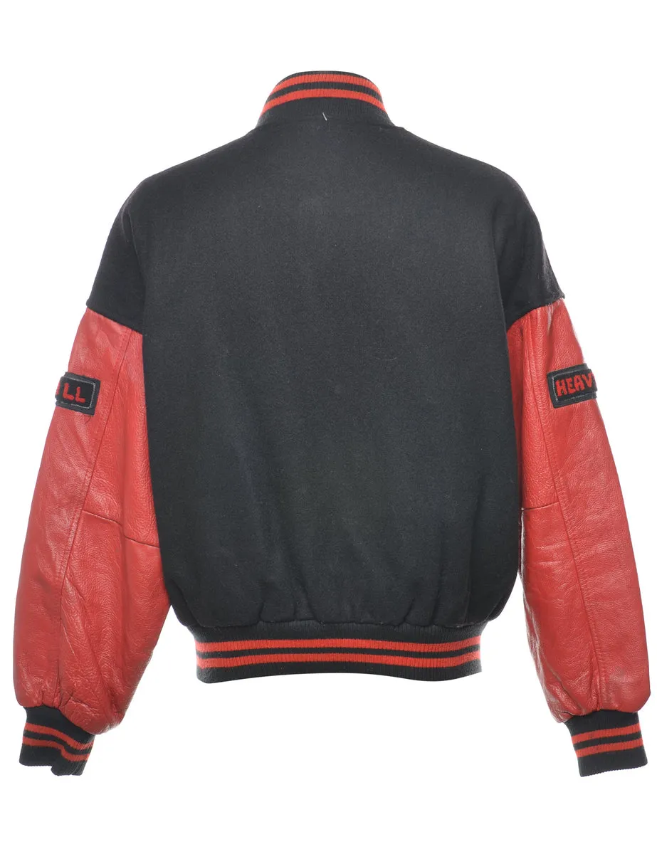 Classic Red & Black Canada Varsity Jacket - L