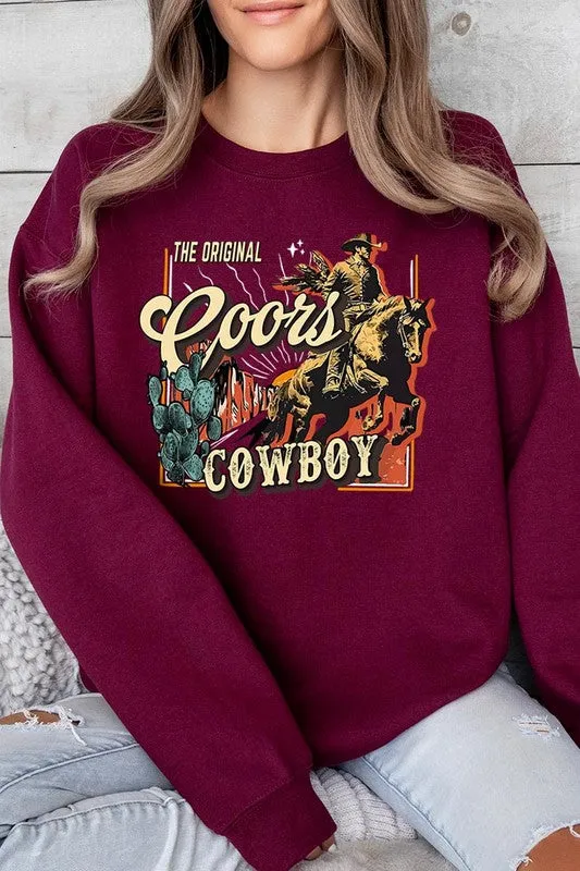 Coors Cowboy Graphic Fleece Sweatshirts