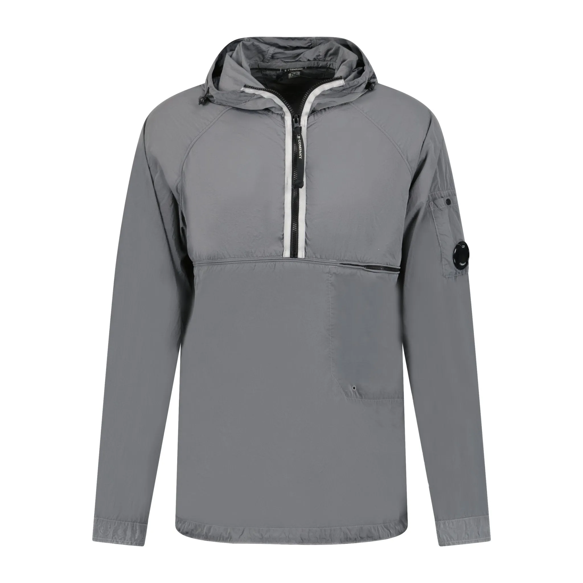 CP COMPANY Hooded Half Zip Overshirt Grey