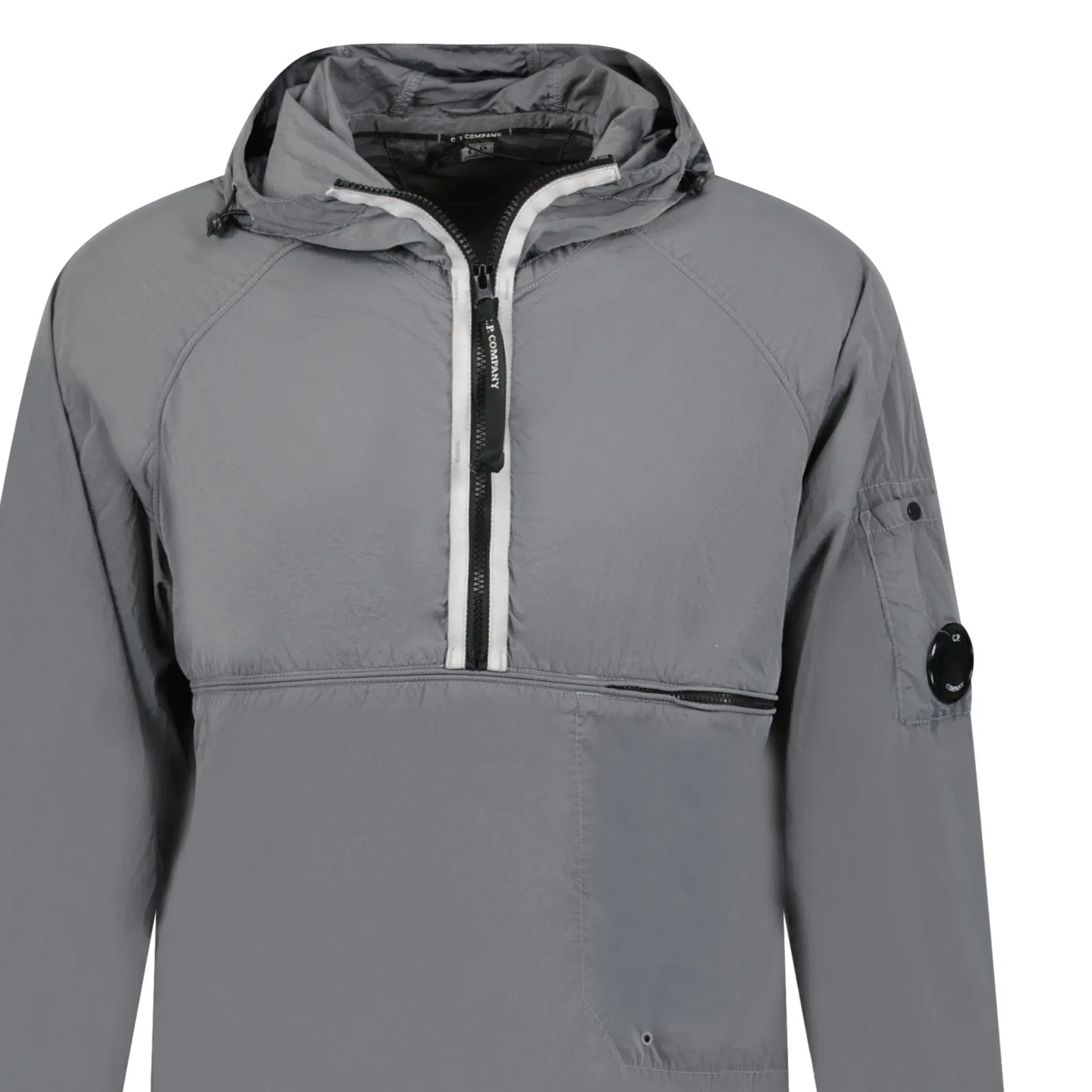 CP COMPANY Hooded Half Zip Overshirt Grey