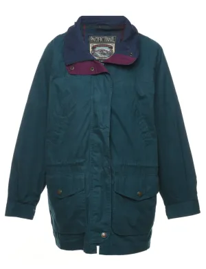 Dark Green & Blue Nylon Jacket - M