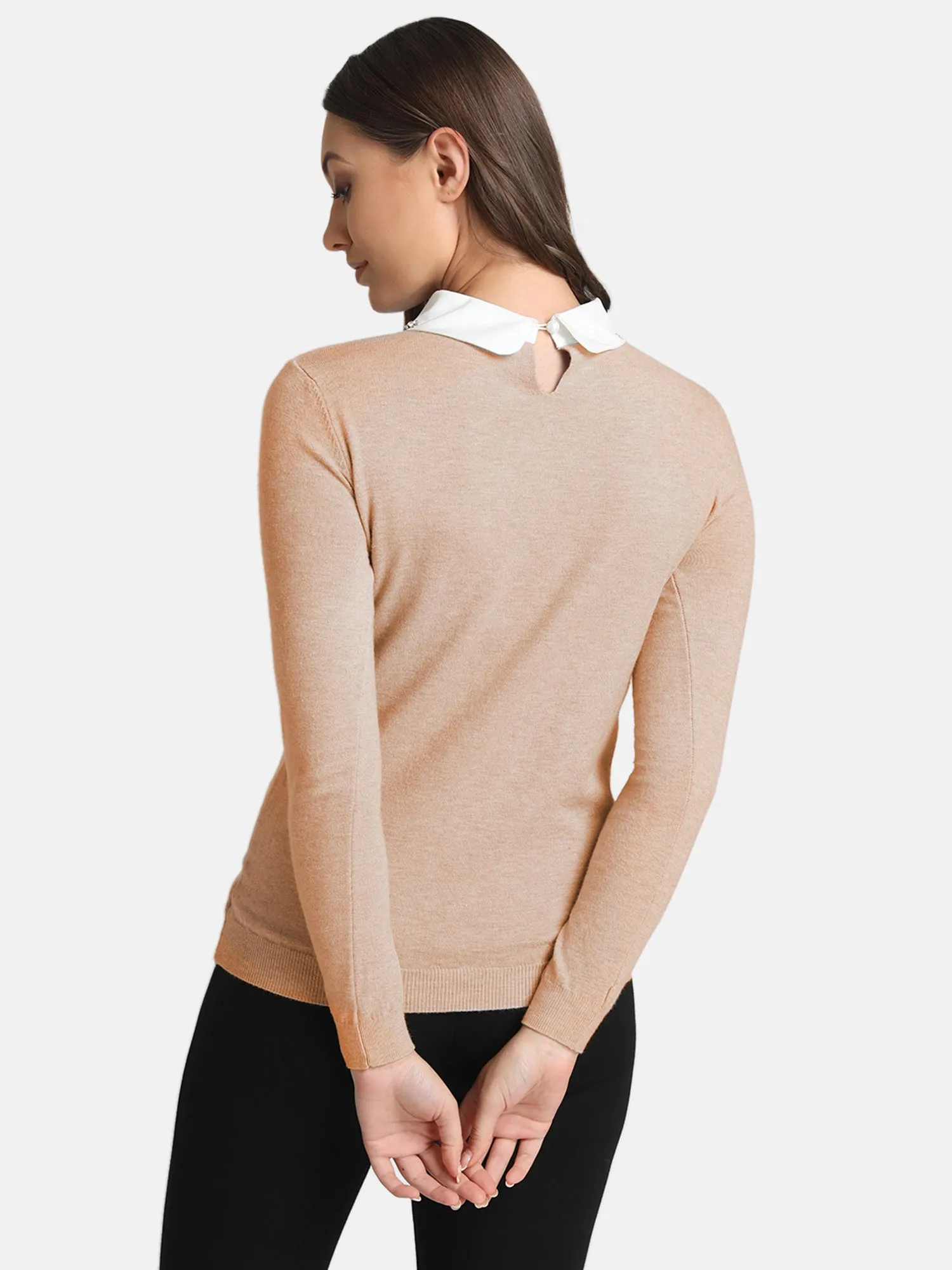 Embellished Collar Pullover