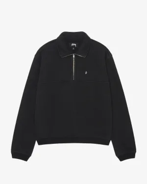 Fleece Zip Mock Black