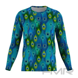 FMR Men's Peacock Print Long Sleeve Shirt