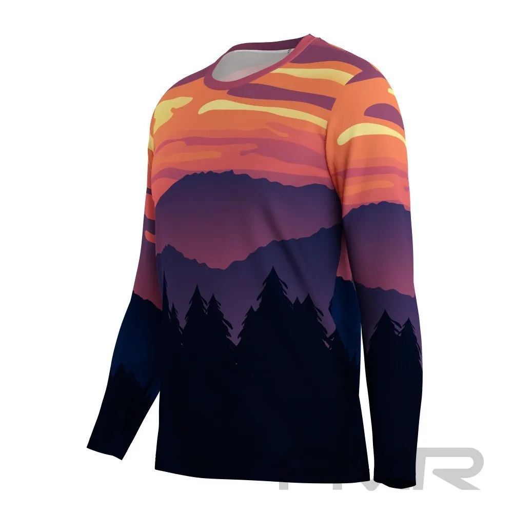 FMR Men's Sunset Technical Long Sleeve Running Shirt