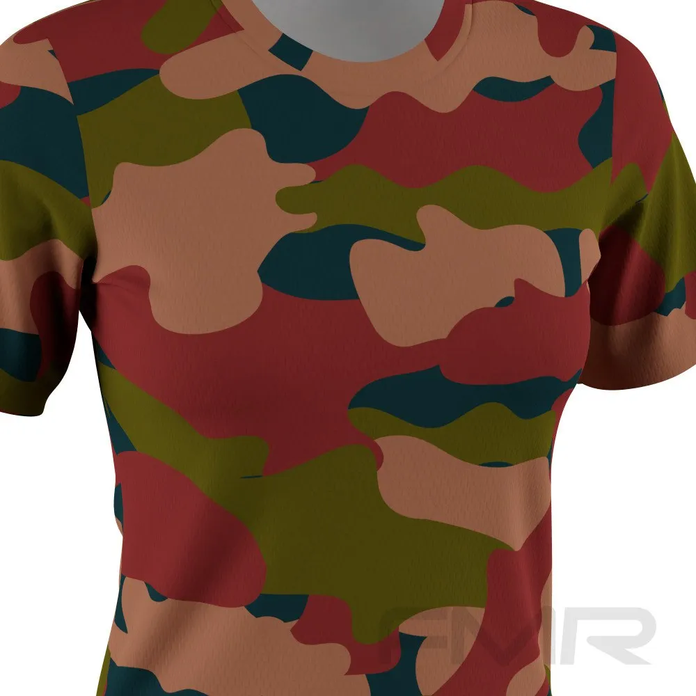 FMR Women's Camouflage Short Sleeve Running Shirt