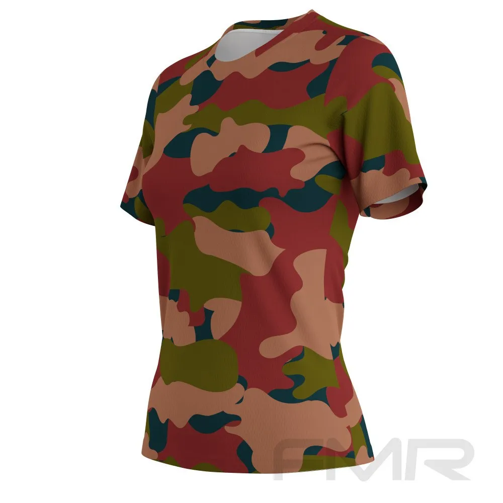 FMR Women's Camouflage Short Sleeve Running Shirt