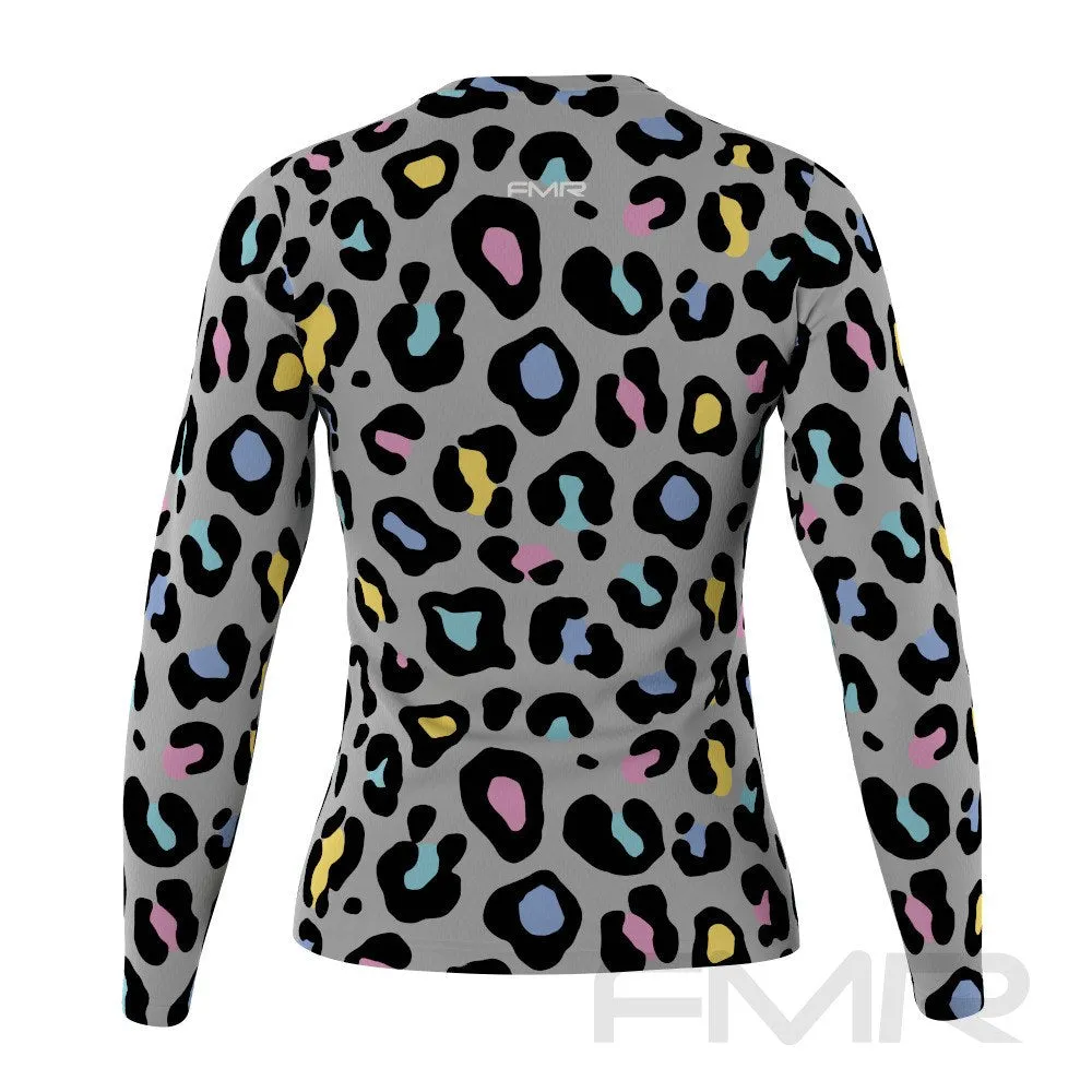 FMR Women's Leopard Print Long Sleeve Running Shirt