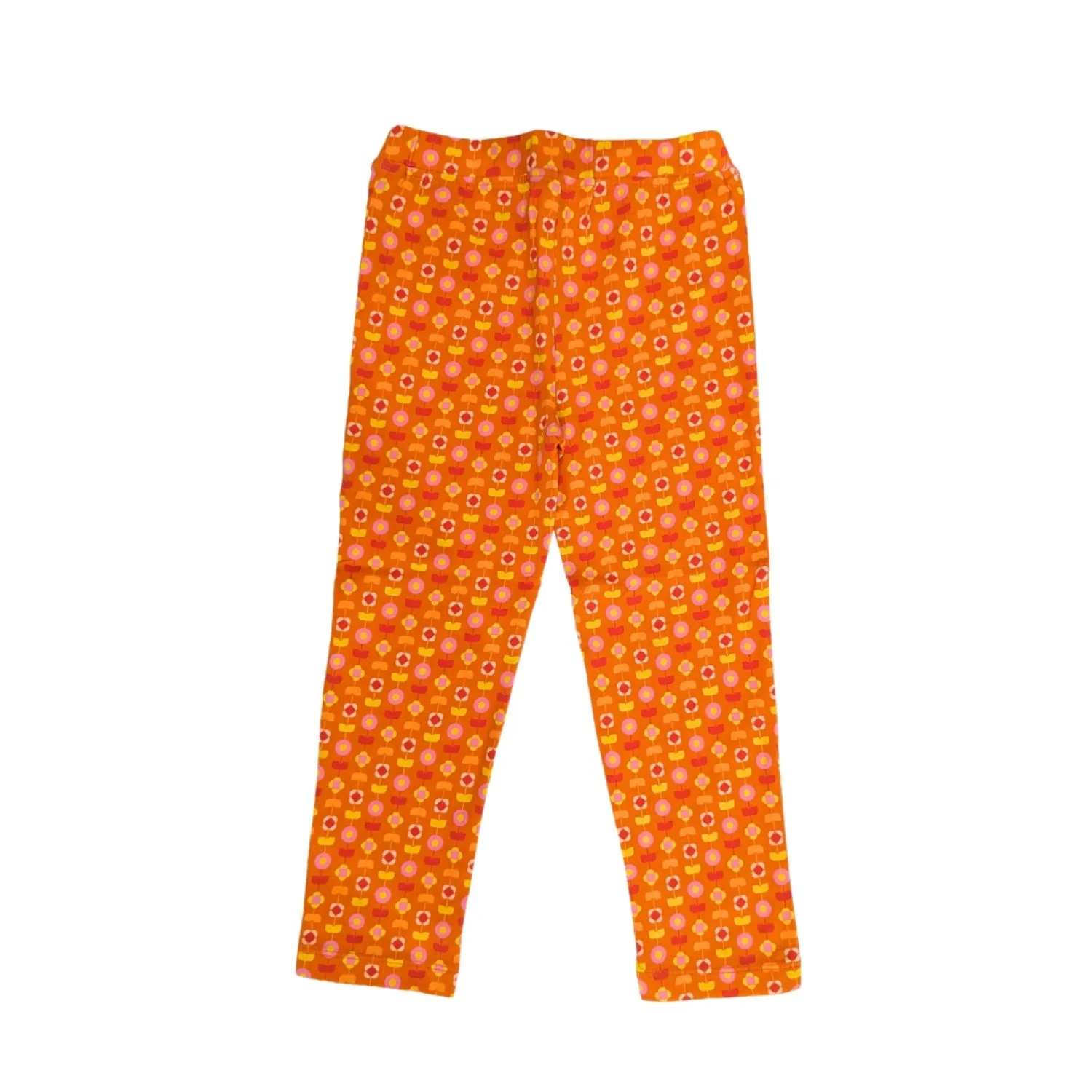 Girl Leggings - Indian Flora Orange