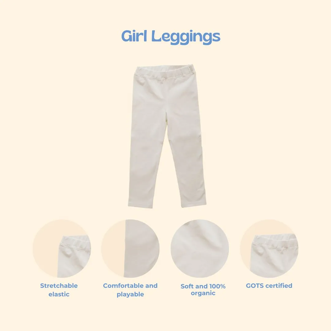 Girl Leggings - White