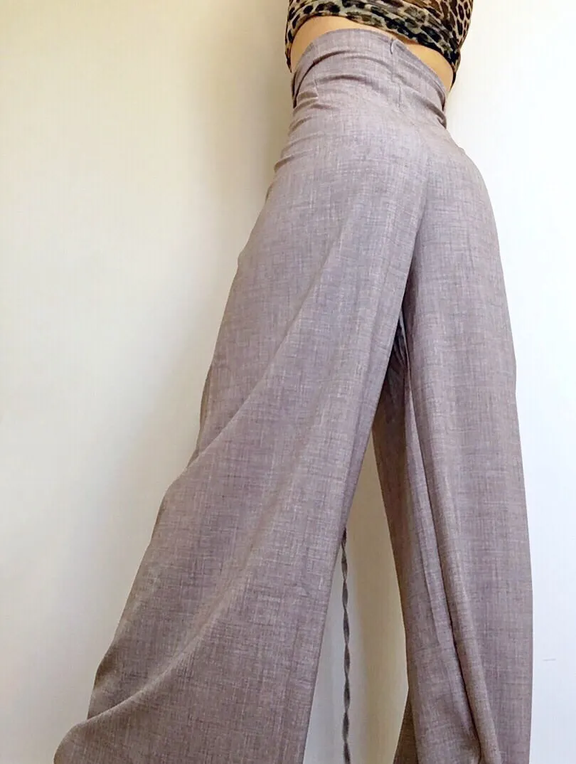 HIGH WAIST WIDE LEG PANTS TROUSERS