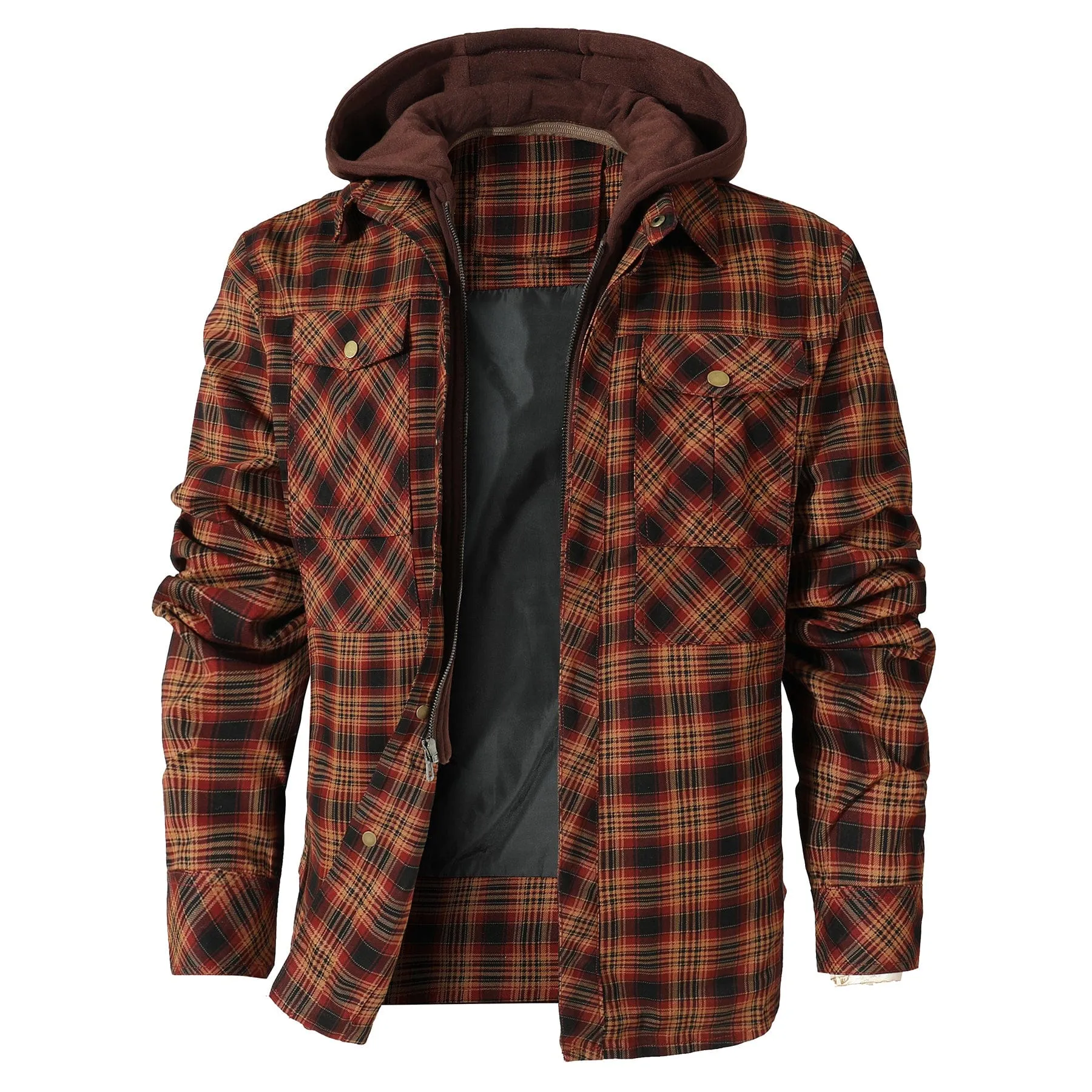 Hooded Flannel Jacket (4 Designs)