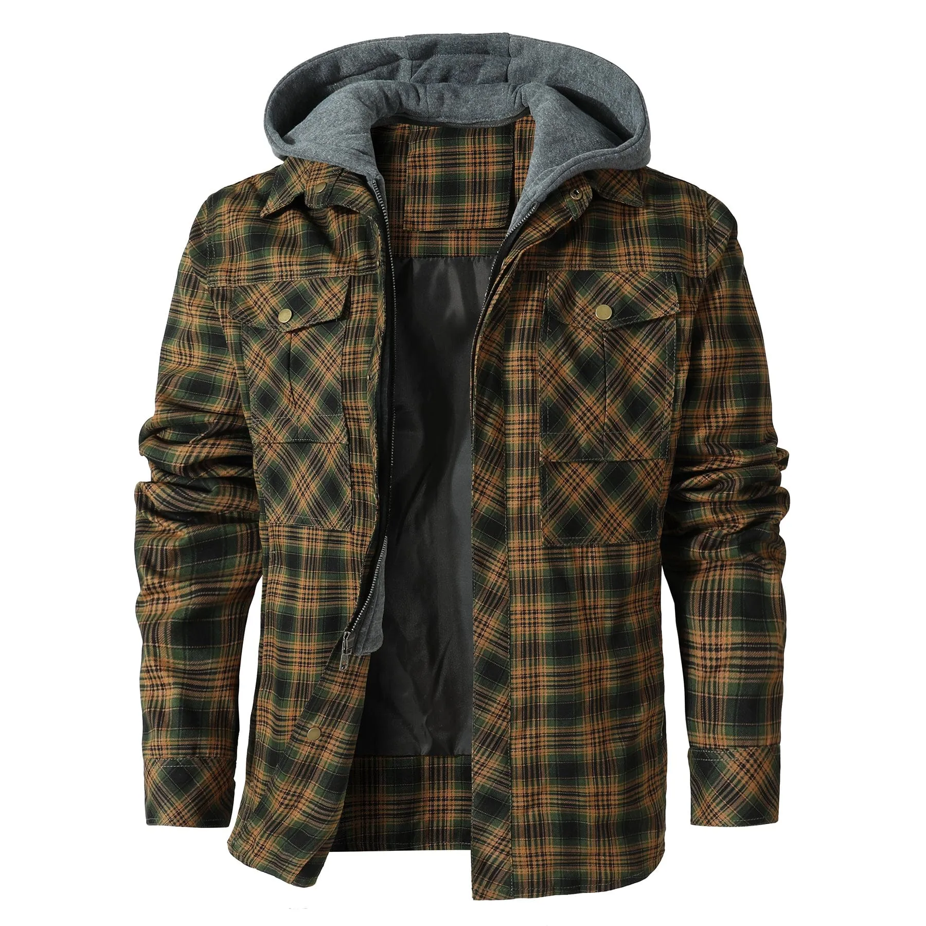 Hooded Flannel Jacket (4 Designs)