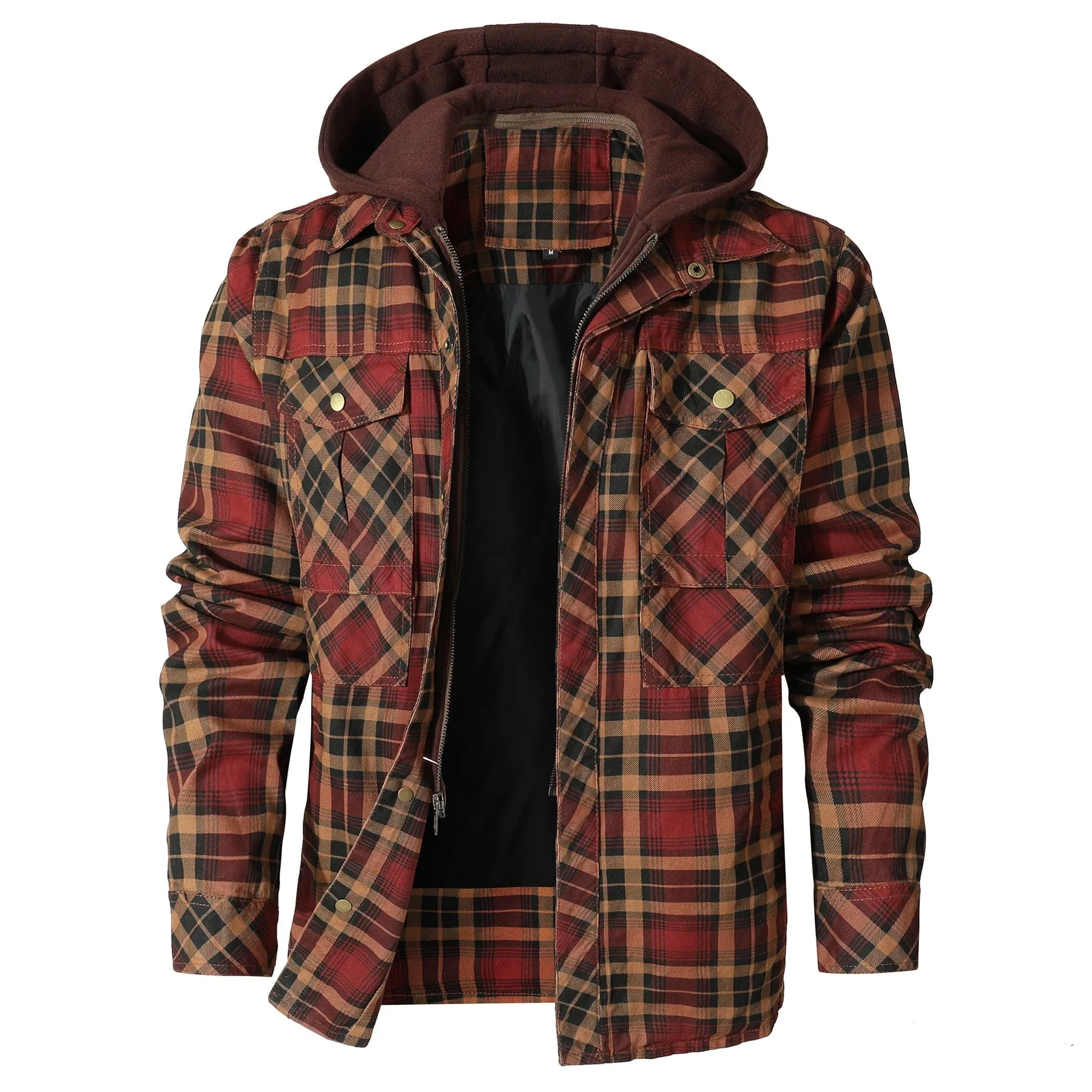 Hooded Flannel Jacket (4 Designs)