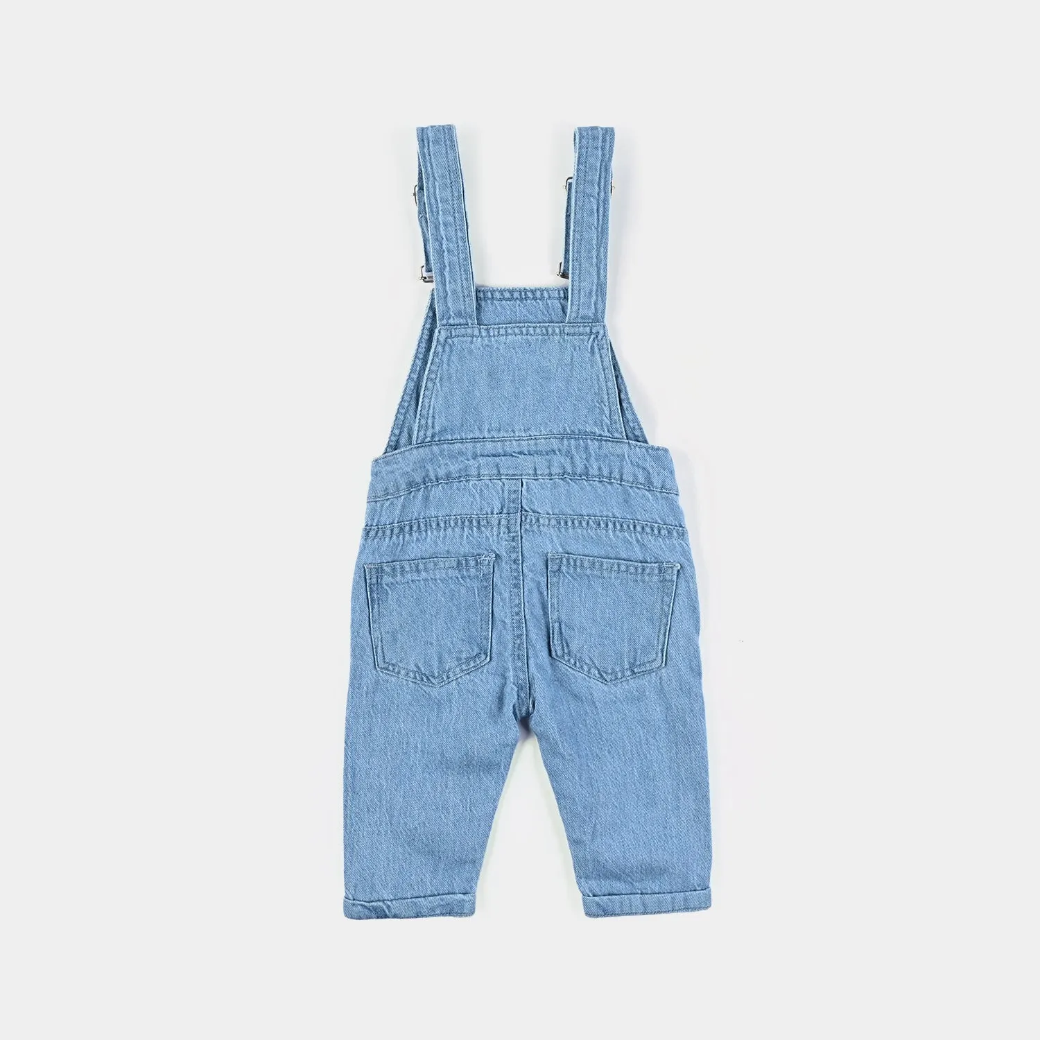 Infant Boys Denim rigid Dungaree Roar-Mid Blue