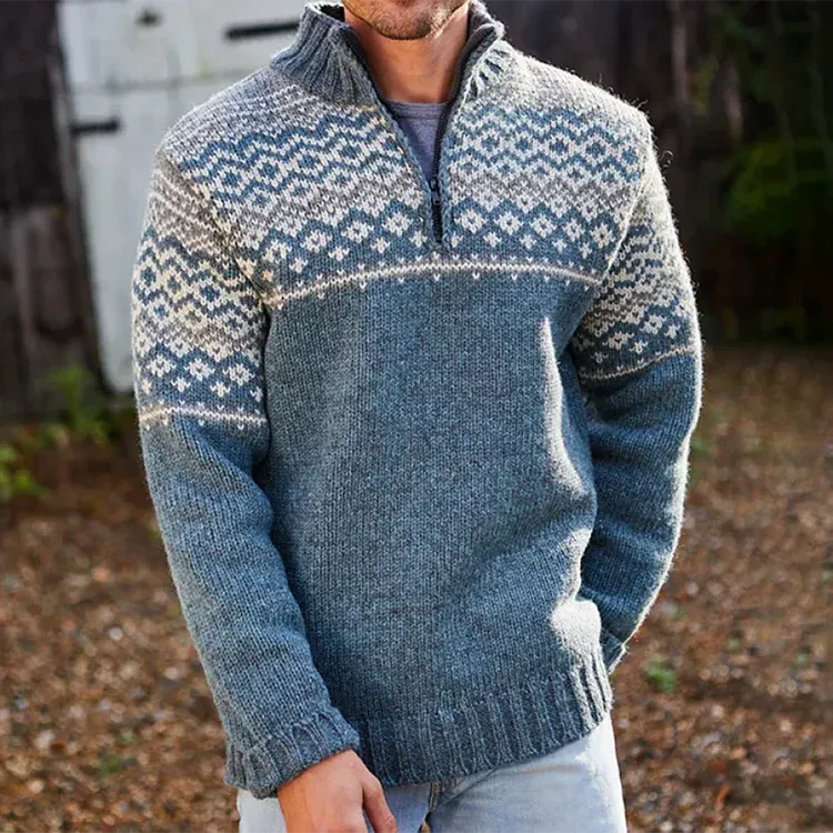 Jan - Casual Knitted Full-Zip Sweater