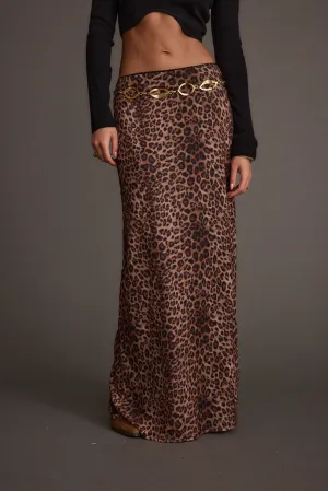 Julia Leopard Print Maxi Skirt