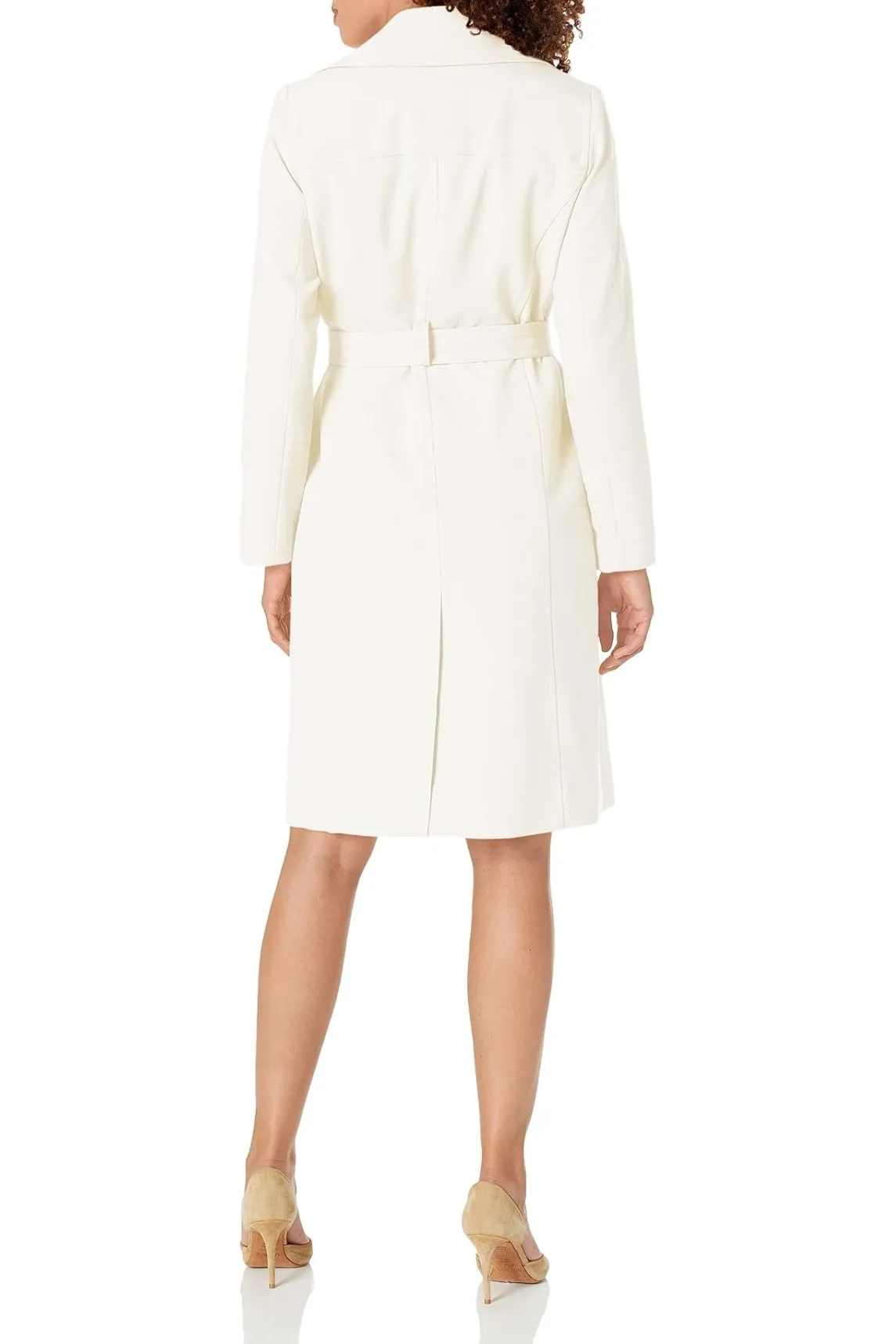 Le Suit Plus Size Crepe Belted Trench Jacket and Sheath Dress Set