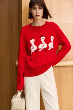 LILY New Year Wool Crewneck Sweater