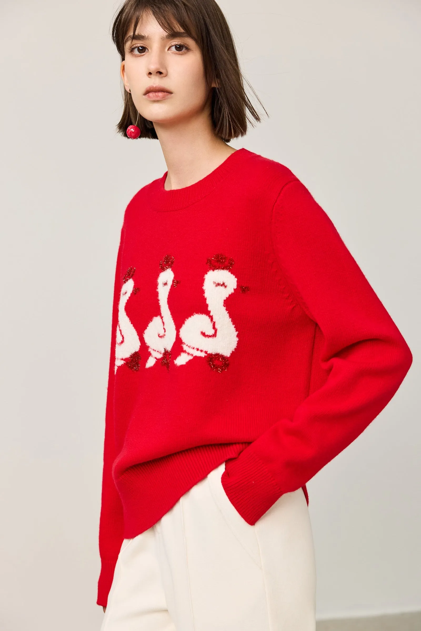 LILY New Year Wool Crewneck Sweater