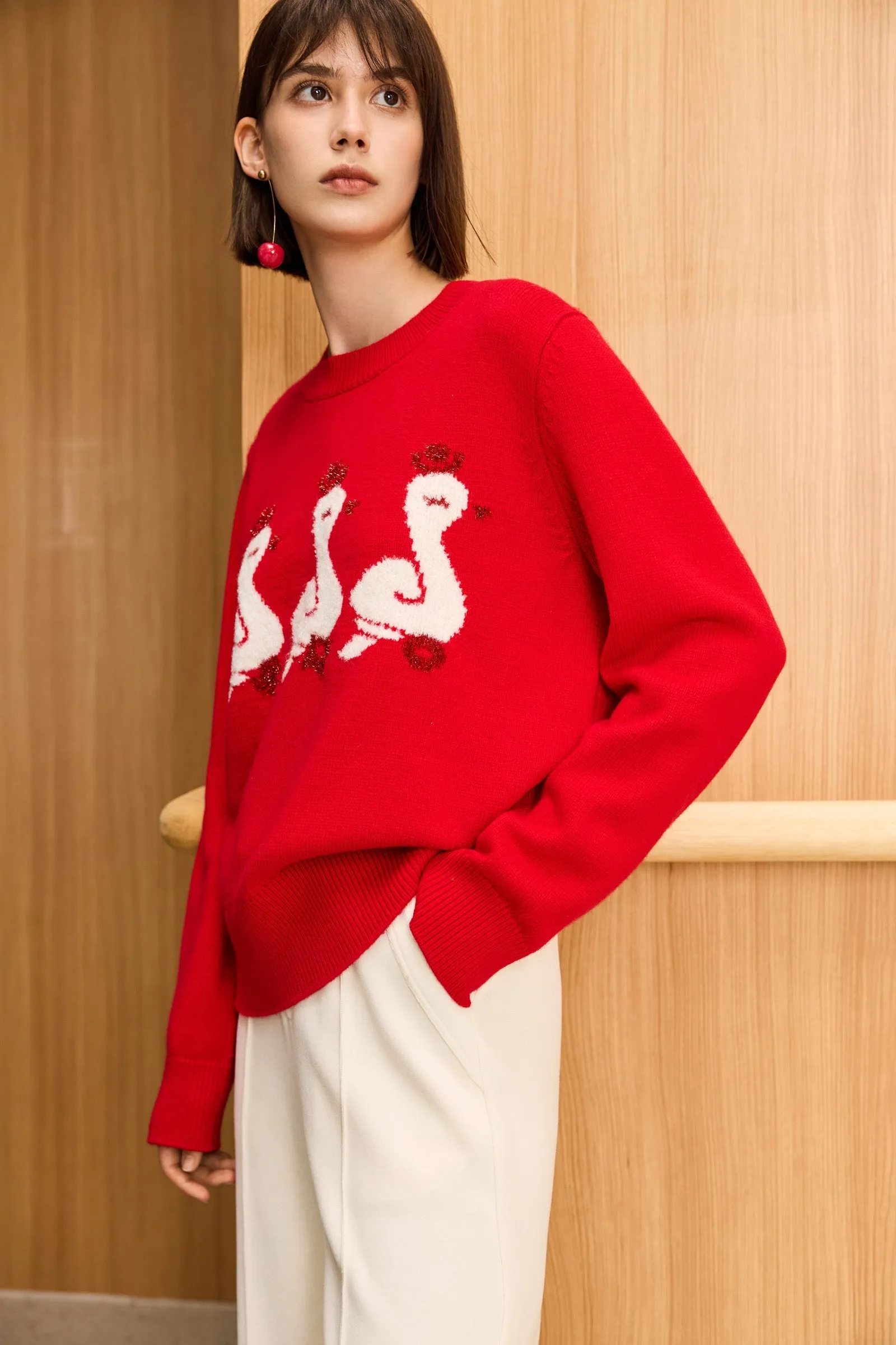 LILY New Year Wool Crewneck Sweater