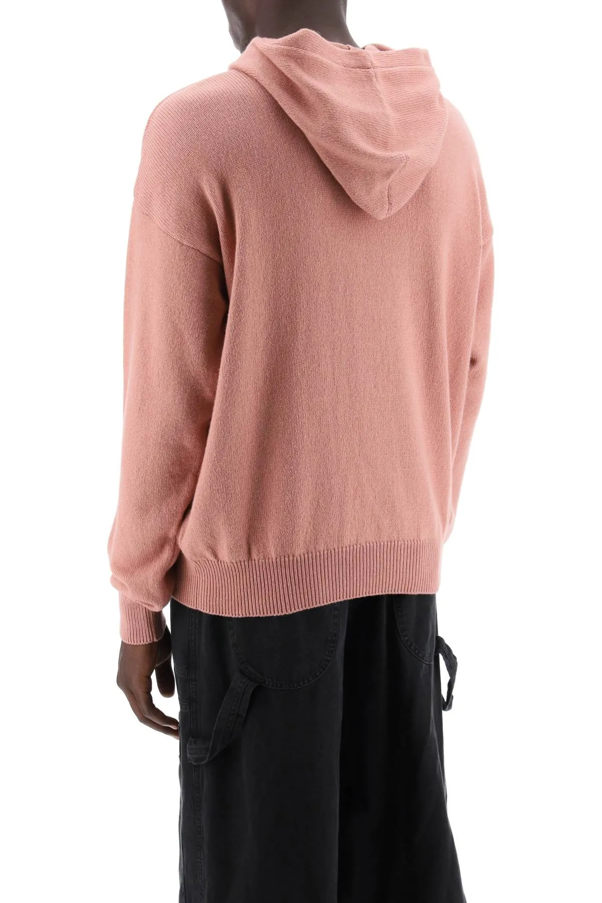 ma

knit sweatshirt with mon PMHU006R24KNI001 PINK BLACK