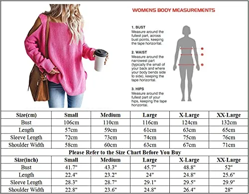 MaQiYa Women's Cold Shoulder Oversized Sweaters Batwing Long Sleeve Square Neck Chunky Knit Fall Tunic Sweater Tops Pink