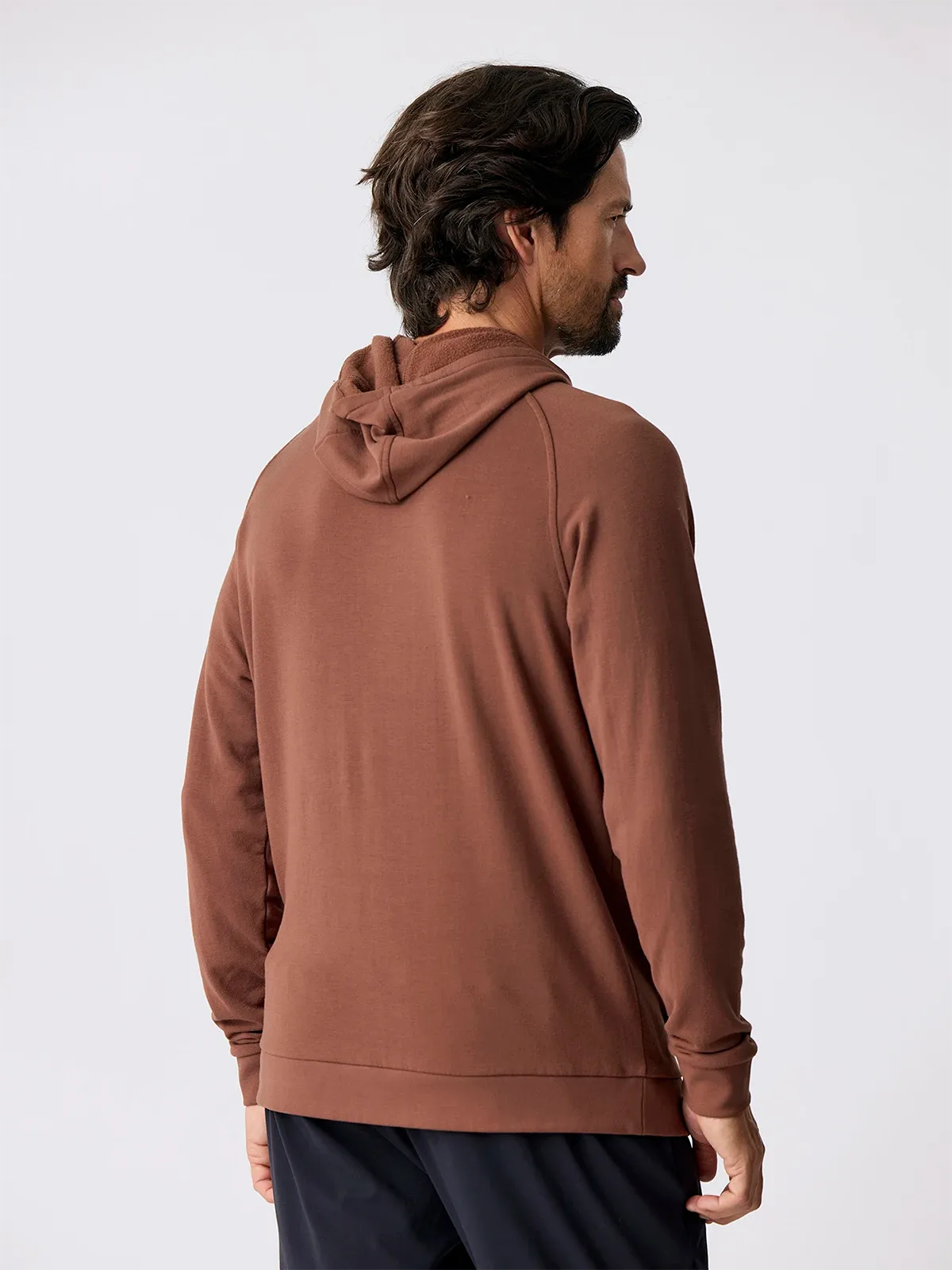 Men's Bamboo Lightweight Fleece Hoodie - Chestnut