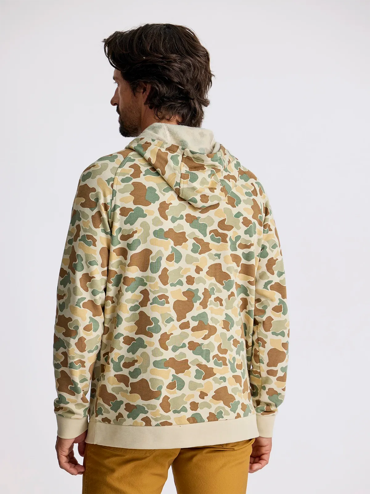 Men's Bamboo Lightweight Fleece Hoodie - Vintage Camo