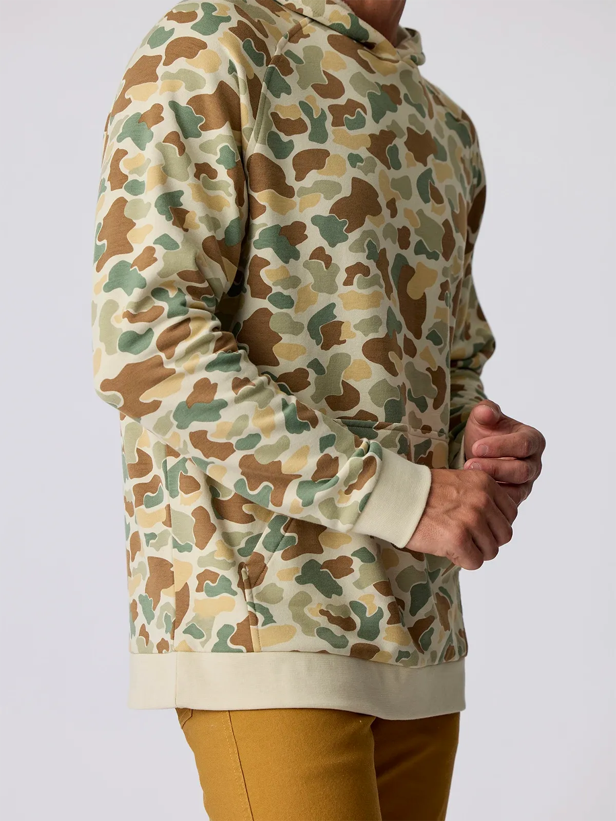 Men's Bamboo Lightweight Fleece Hoodie - Vintage Camo