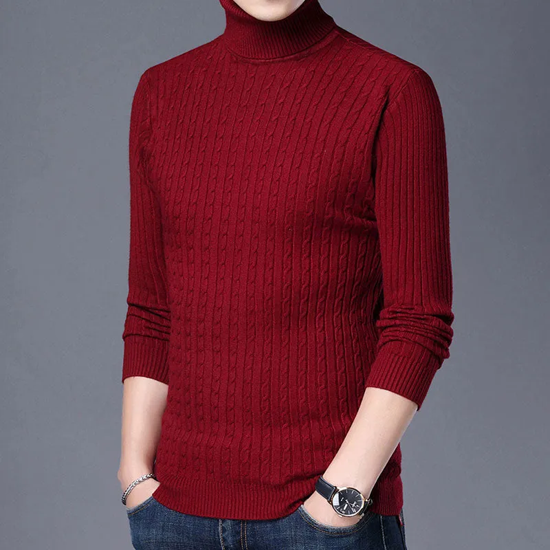 Men's Casual Knitted Turtleneck Sweater