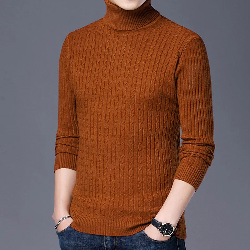 Men's Casual Knitted Turtleneck Sweater